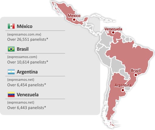 Coverage: Mexico, Brazil, Argentina and Venezuela